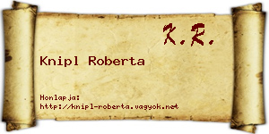 Knipl Roberta névjegykártya